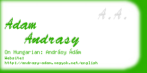 adam andrasy business card